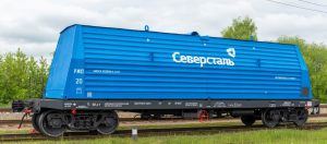 Вагон-платформа закрытого типа. Модель 13-6717